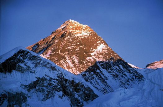 Vista do por do sol no Everest
